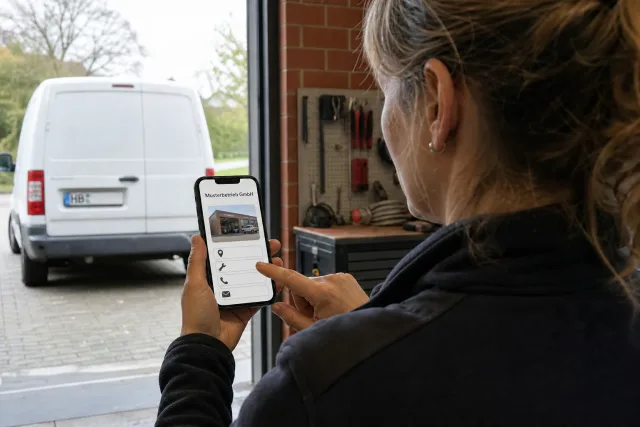 Gepflegtes Google-Unternehmensprofil eines lokalen Betriebs