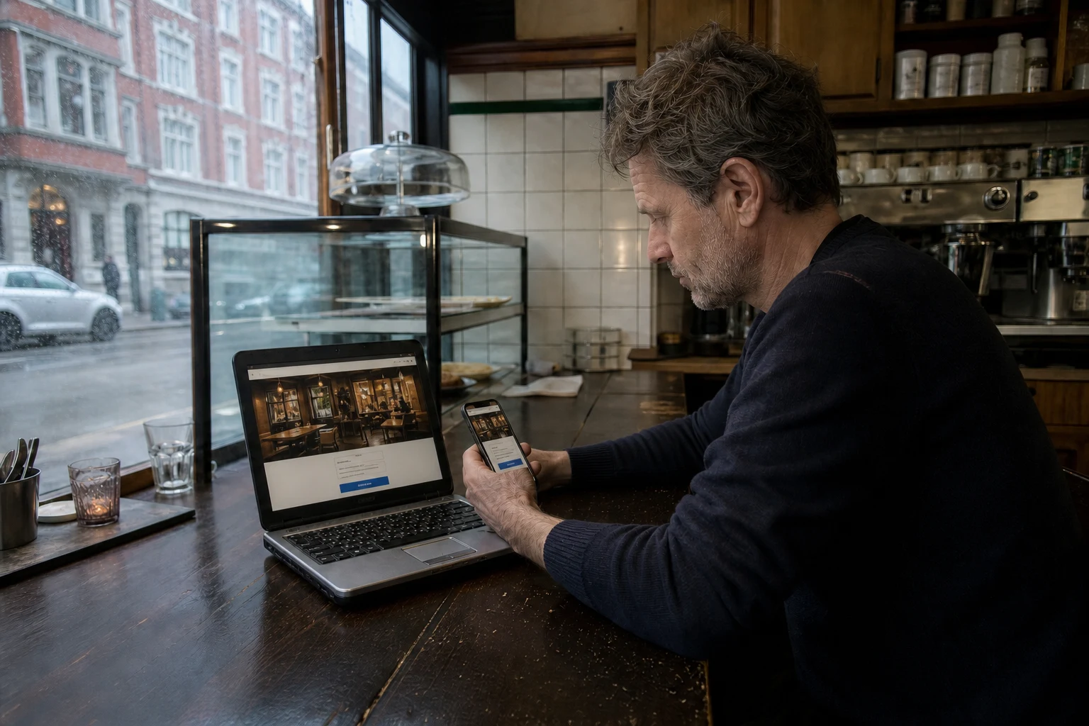 Café-Inhaberin mit einem klaren, modernen und mobil nutzbaren Webauftritt