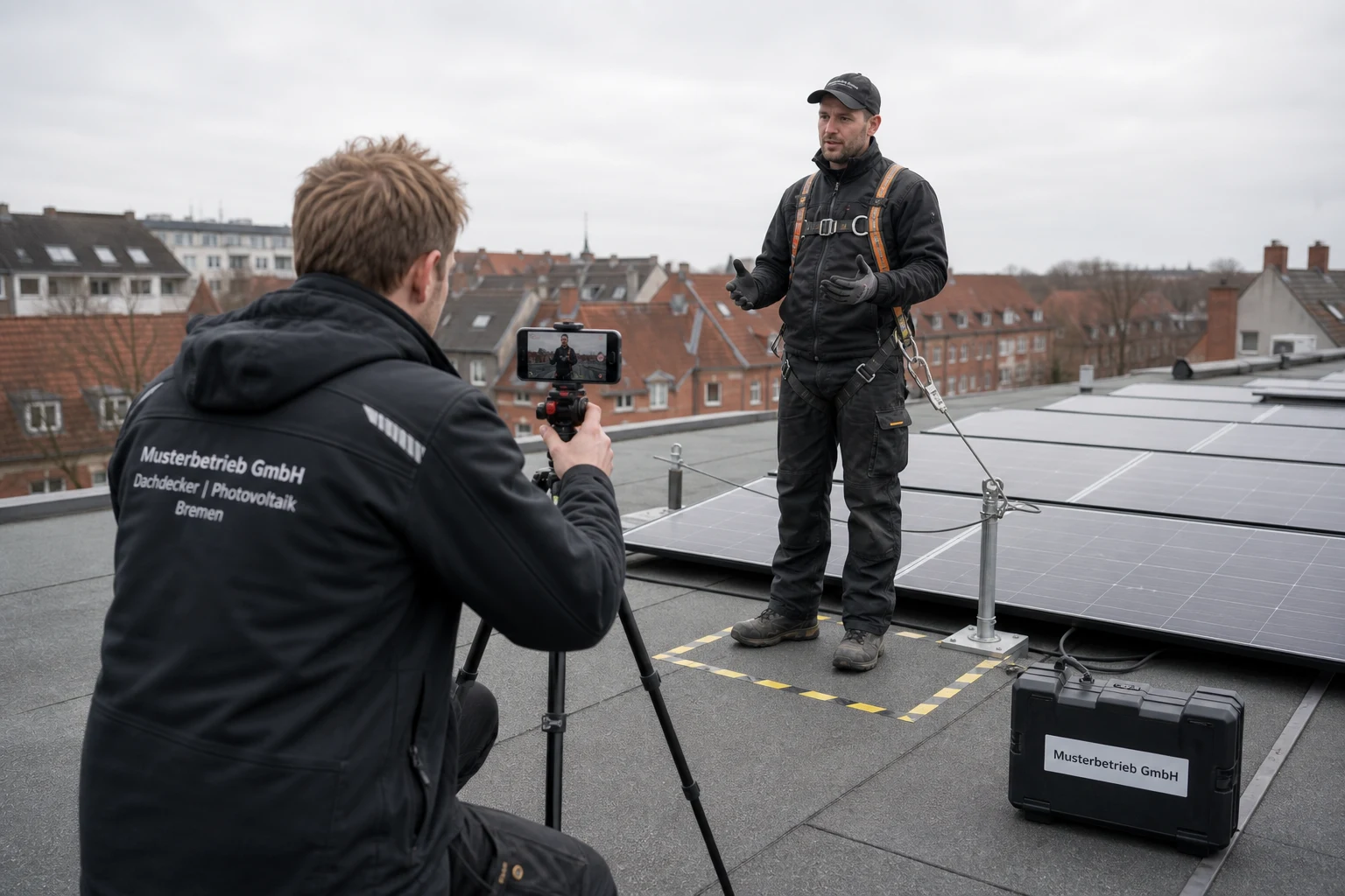 Kurzes Unternehmensvideo wird passend für mehrere digitale Flächen vorbereitet