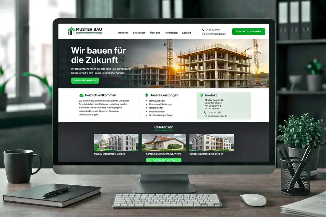 Modernisierte Website mit klarer Anfrageführung
